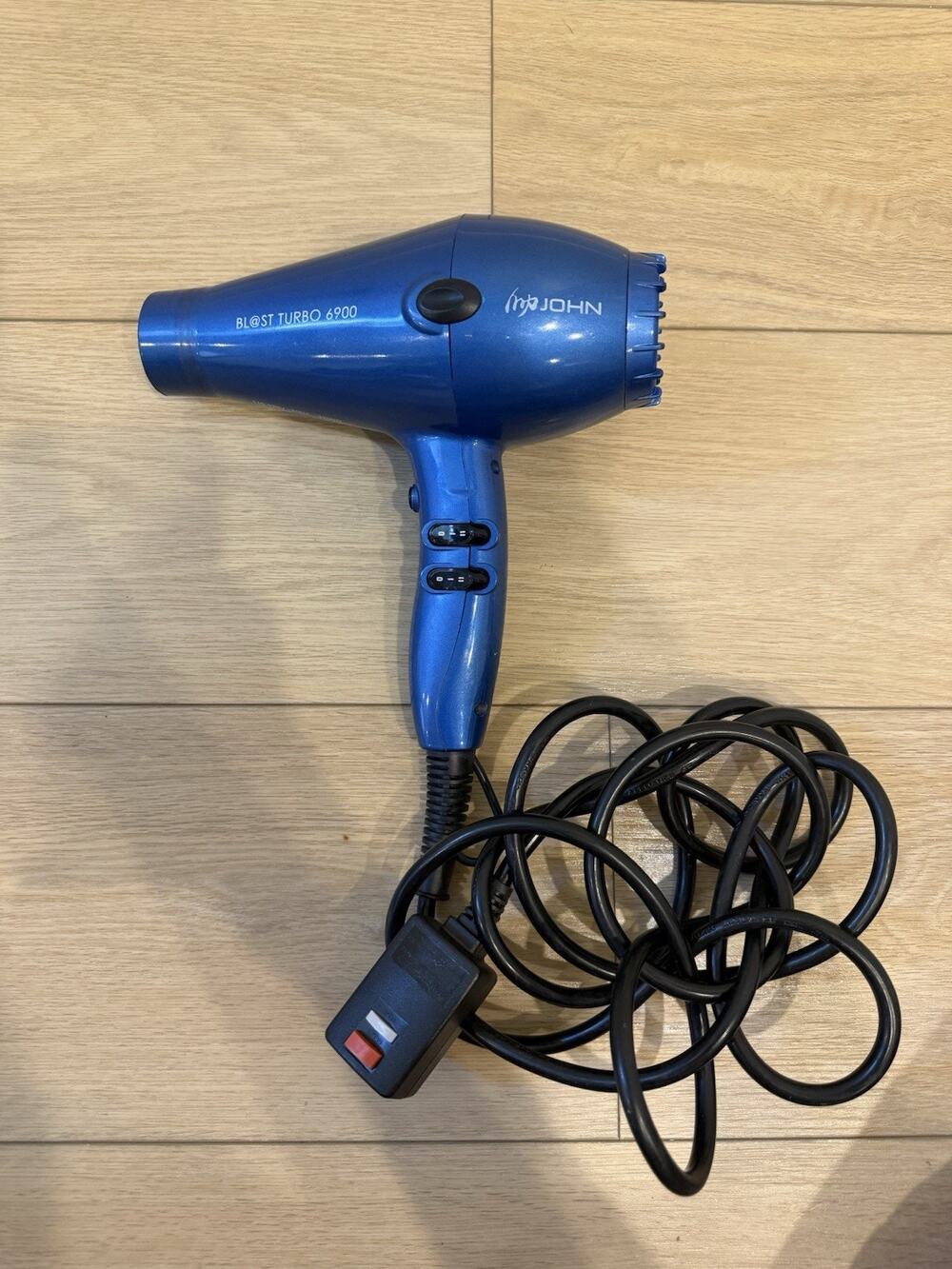 JOHN Blast Turbo 6900 Blue 2200W Ceramic Ionic Fast Drying Blow Hair Dryer